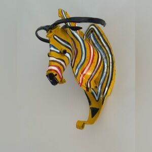 Painted Animal Wall Hook of Recycled Tin